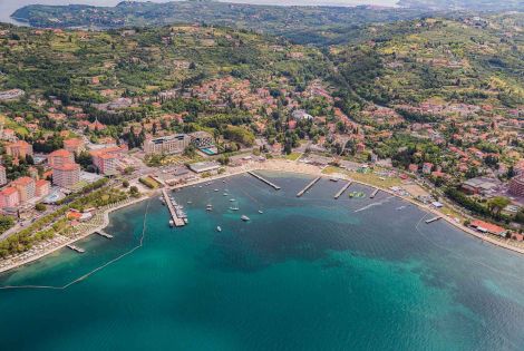 Ausblick von Šentjane nach Portorož